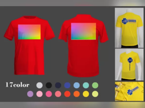 งานสกรีนเสื้อ ผ้าไมโครหลากสีพิมพ์ 4 สี 2 จุด หน้าหลัง